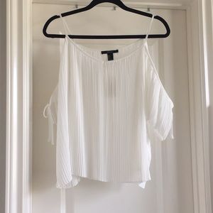 F21- white off the shoulders top